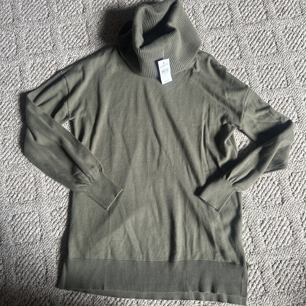 Loft Turtleneck Women's Sweater Size small Green NWT